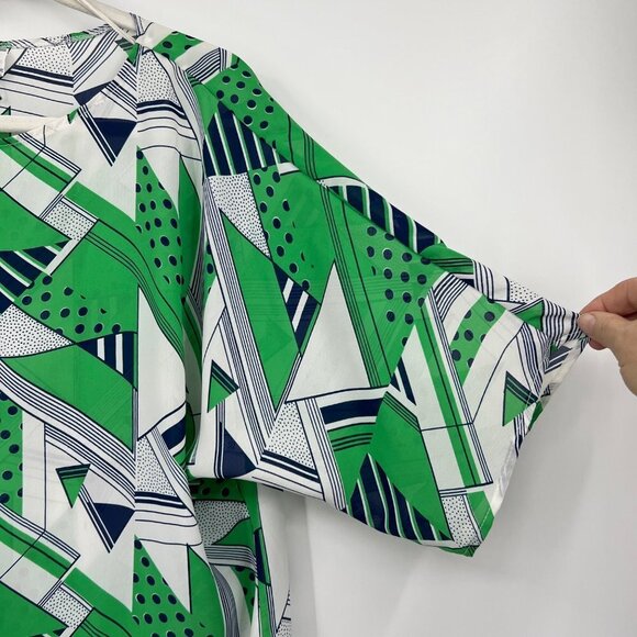 Beautiful Vintage Teddi of California Bow blouse woman's size Medium Abstract Bl - Picture 6 of 11